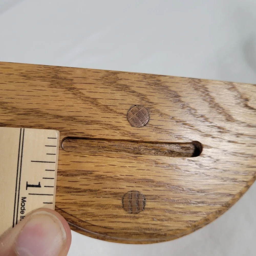 Vintage Oak Wood Wall Mount Stand Display‎ Holder Slot for Photo Frame